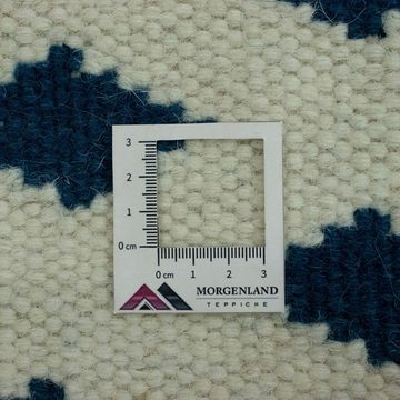 Wollteppich Kelim Teppich handgewebt grau, morgenland, rechteckig, Höhe: 6 mm, Kurzflor