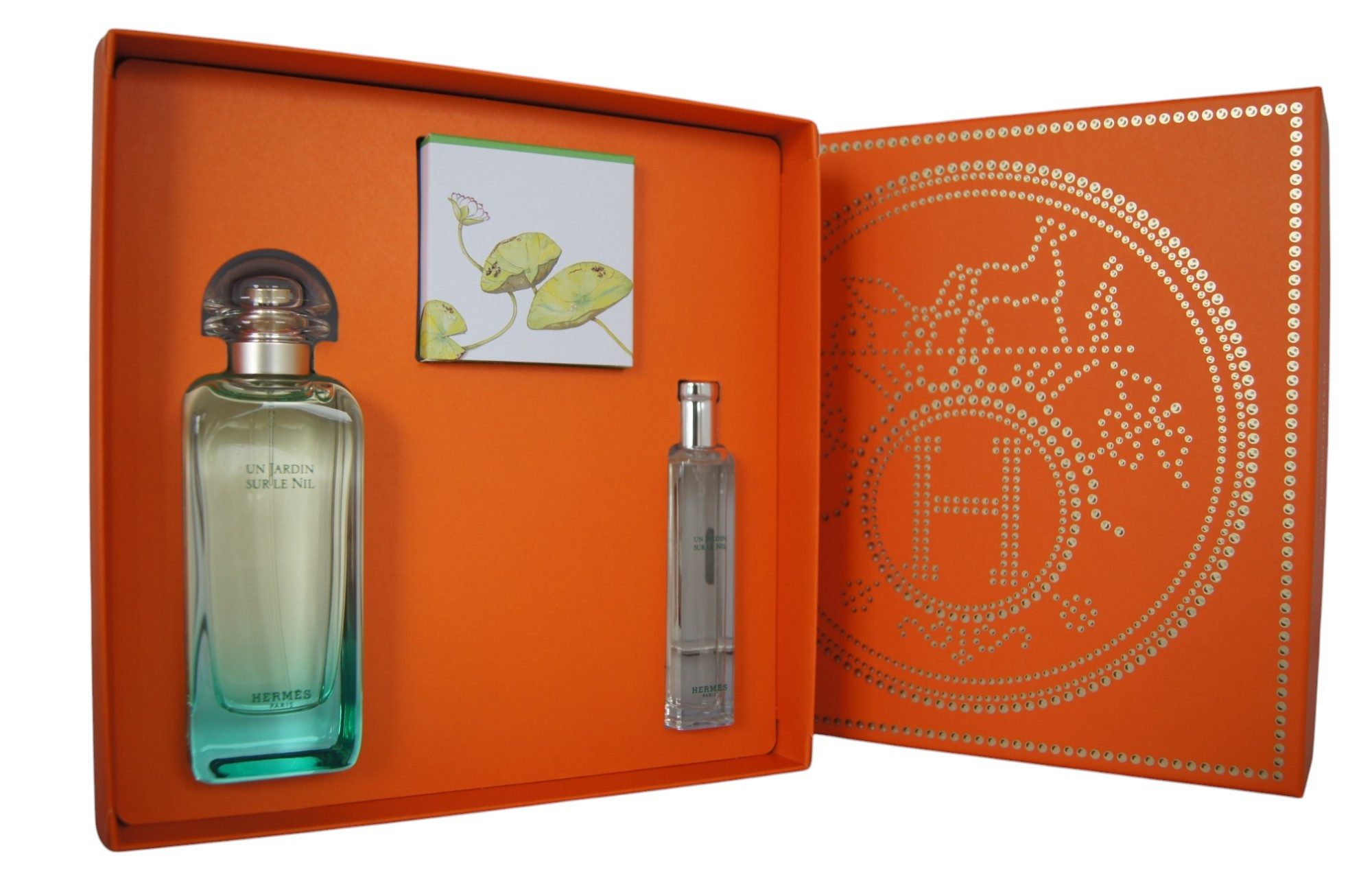 HERMÈS Duft-Set Hermes Un Jardin sur le Nil EDT 100ml + EDT 15ml + Perfumed Soap 50g, 1-tlg.