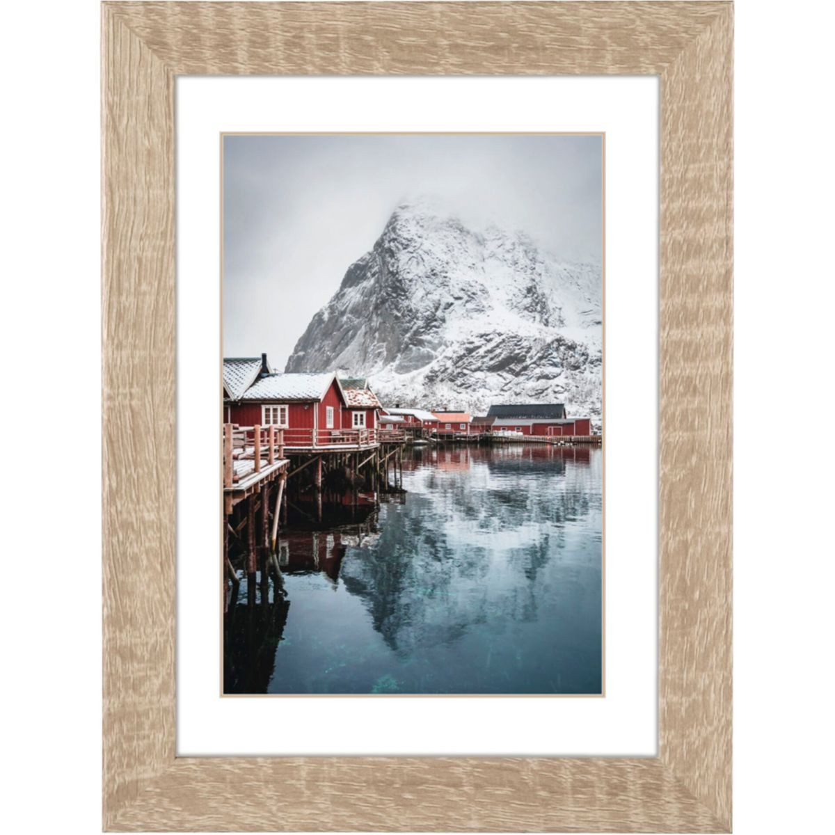 Hama Bilderrahmen Oslo eiche 15x20 Holz inkl. Passepartout 175936