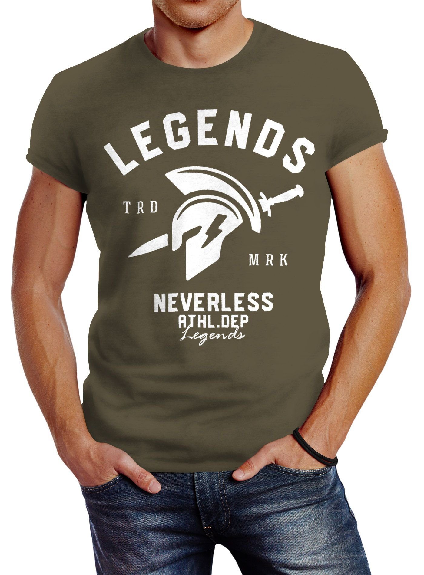 Print-Shirt Cooles Herren T-Shirt Legends Sparta Gladiator Gym Athletics Sport