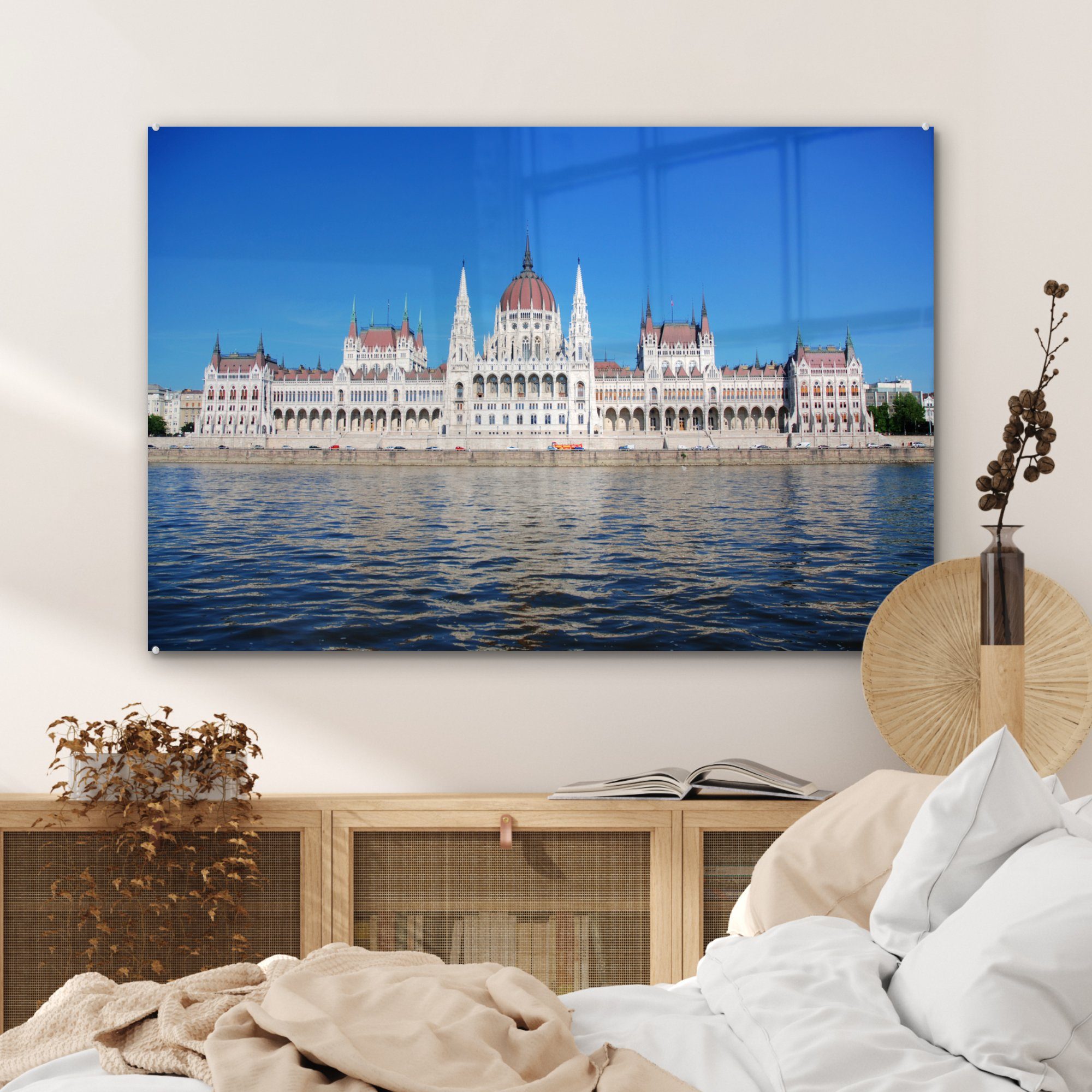 (1 am in Parlamentsgebäude Budapest, Wasser Acrylglasbild St), & Wohnzimmer Acrylglasbilder MuchoWow Dunkelblaues Schlafzimmer ungarischen