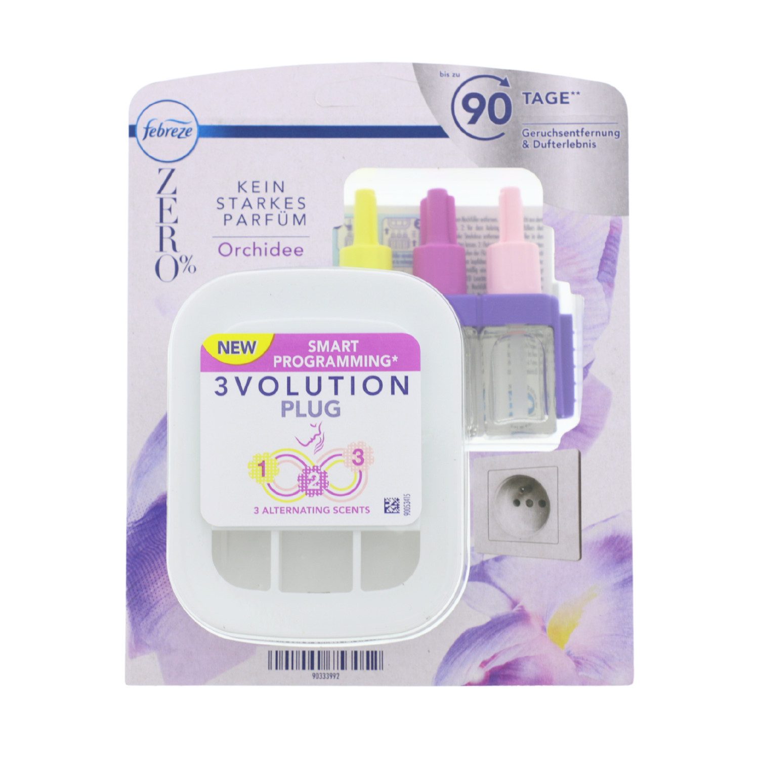 Febreze Raumduft Febreze 3Volution Duftstecker Orchidee Starterset Zero % Lufterfrische