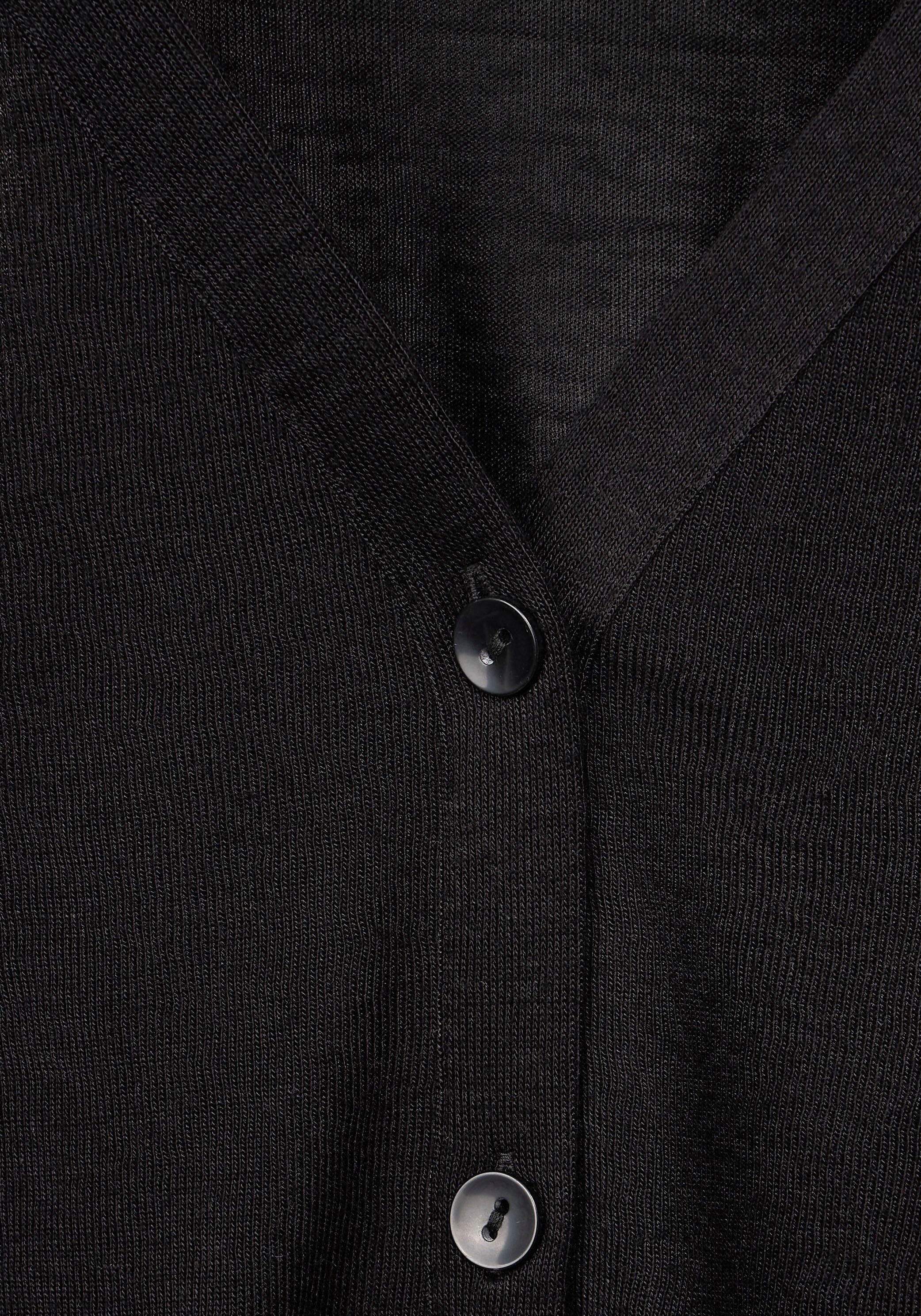 V-Ausschnitt Cardigan schwarz STREET mit ONE