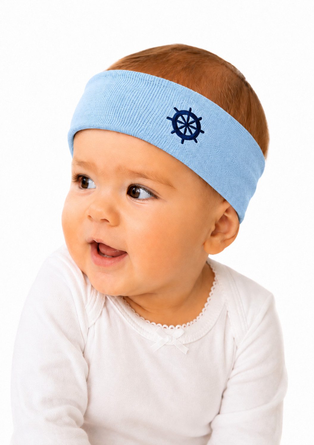 La Bortini Stirnband Baby Kopfband Ohrenschutz neutral elastisch, weich, 32 34 36 38 40 42 44 46 48 50 52 54