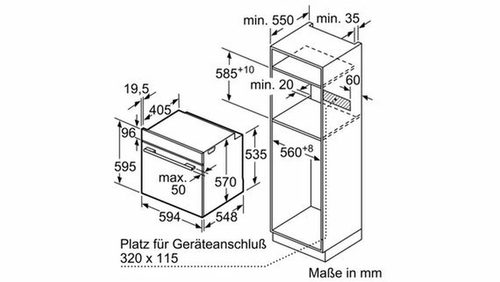 60 Teleskopauszug Induktionskochfeld autark Flex-Induktions-Herd-Set BOSCH cm Backofen mit