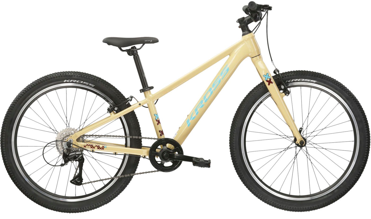 Kross Kinderfahrrad Kinder-MTB Level Jr 1.0, 8 Gang Shimano TOURNEY TX800 Schaltwerk, Kettenschaltung