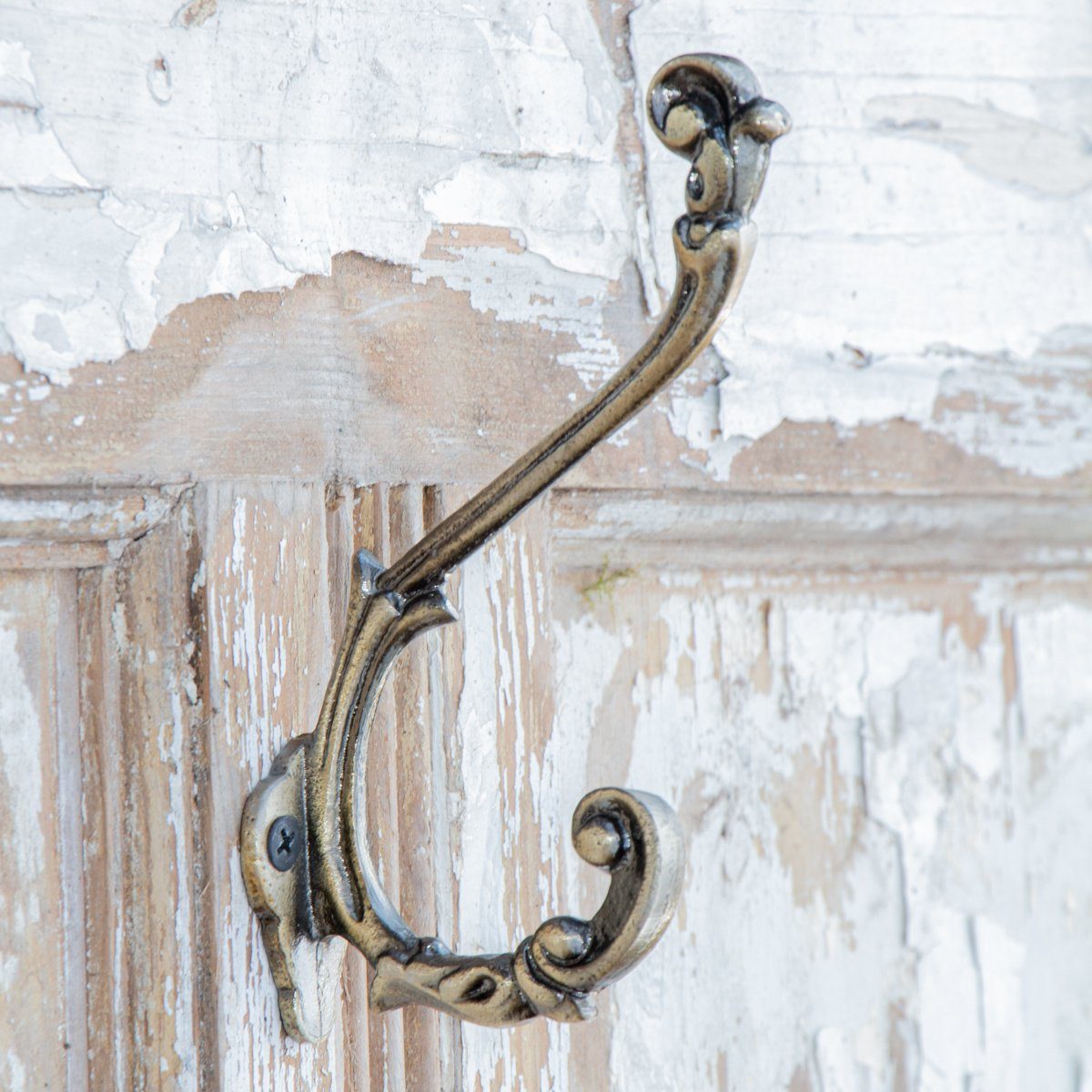 Antikas Garderobenhaken Kleiderhaken, verziert, Eisen, Gelb, Messing Finish günstig online kaufen