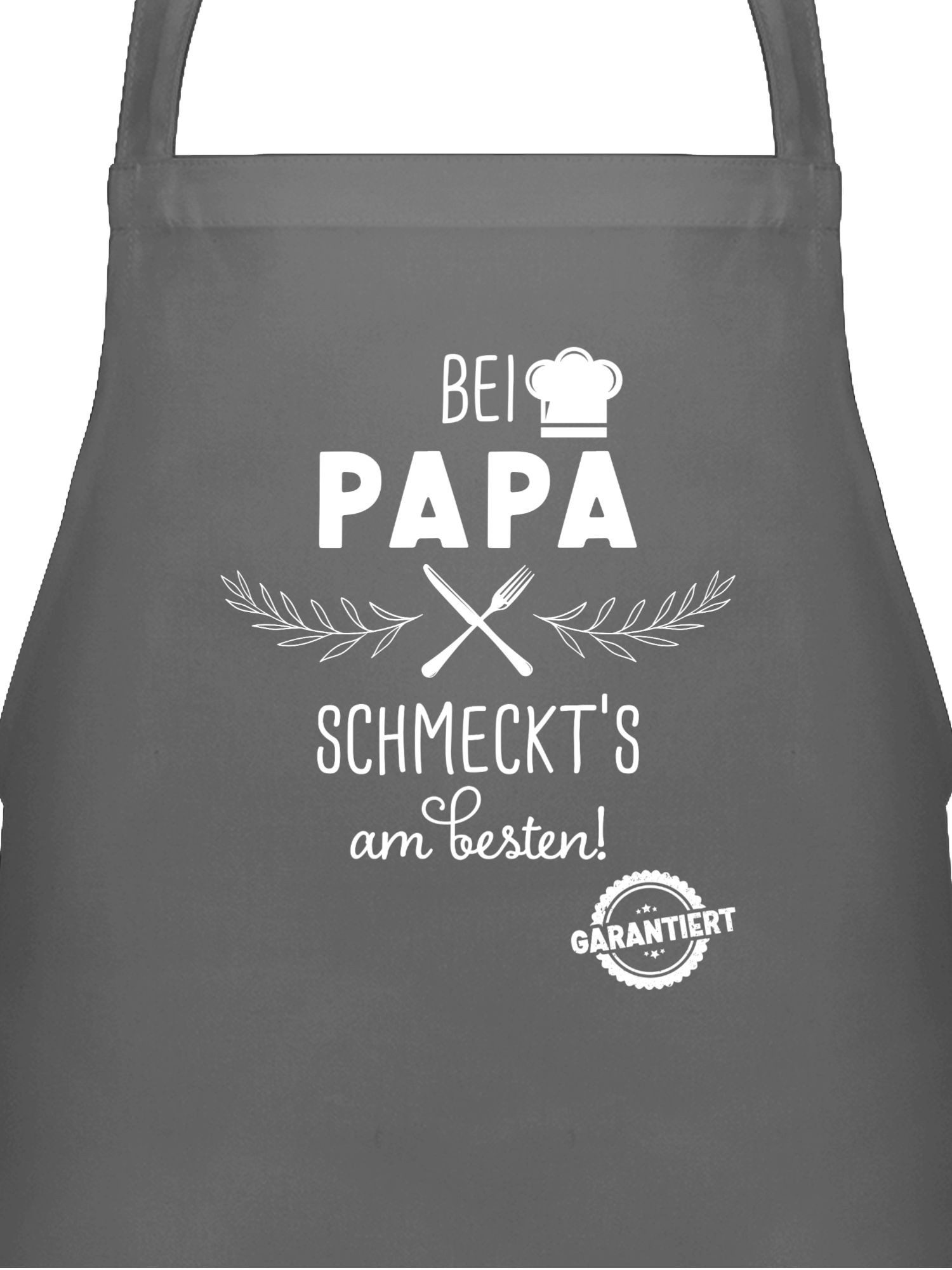 Shirtracer Kochschürze Kochschürze bei Papa schmeckts am Besten I Kochschürze Geschenk Papa I, (1-tlg), Kochschürze Herren Männer