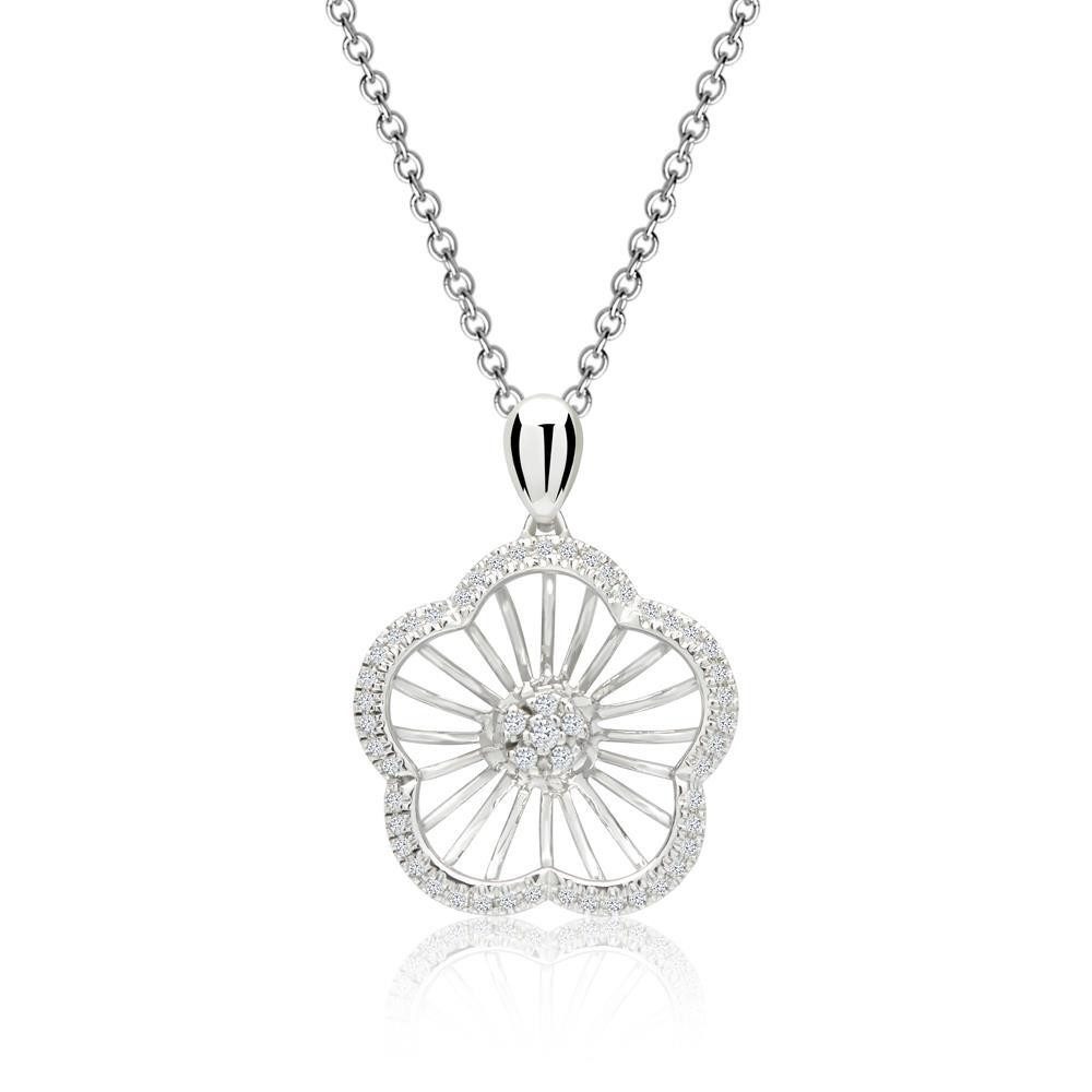 Unique Collier Collier Anhänger blüten...