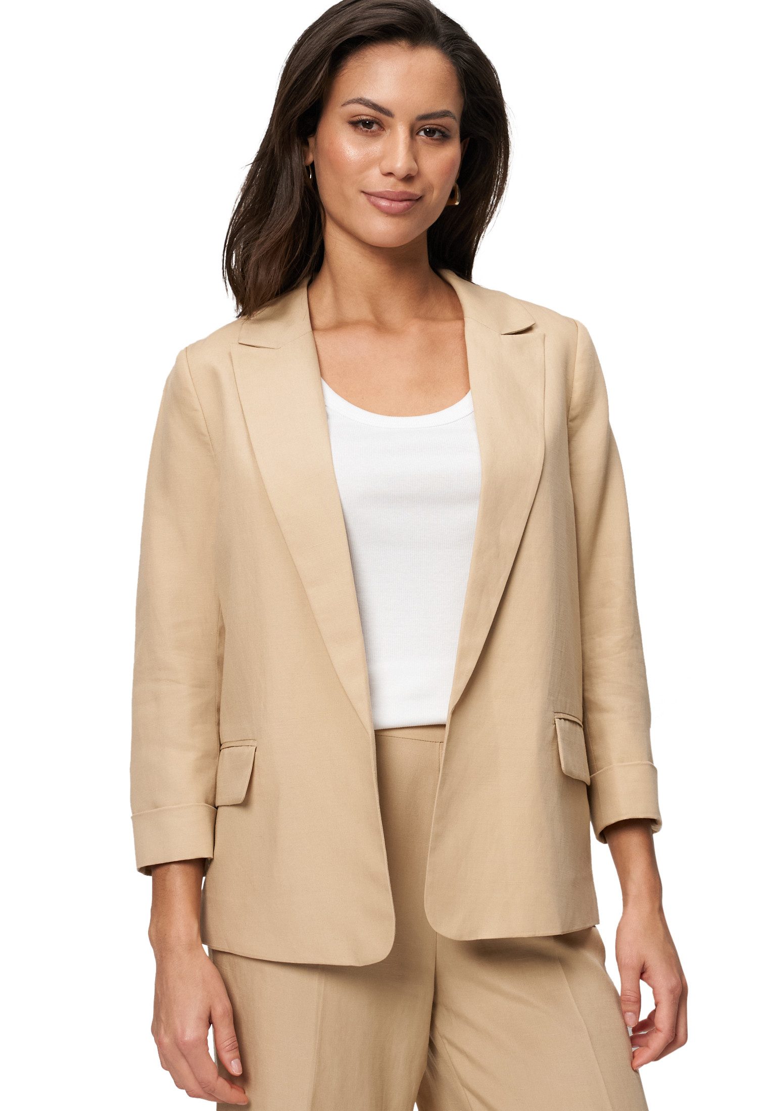 Zero Jackenblazer zero Leinenblazer mit Taschenklappen günstig online kaufen