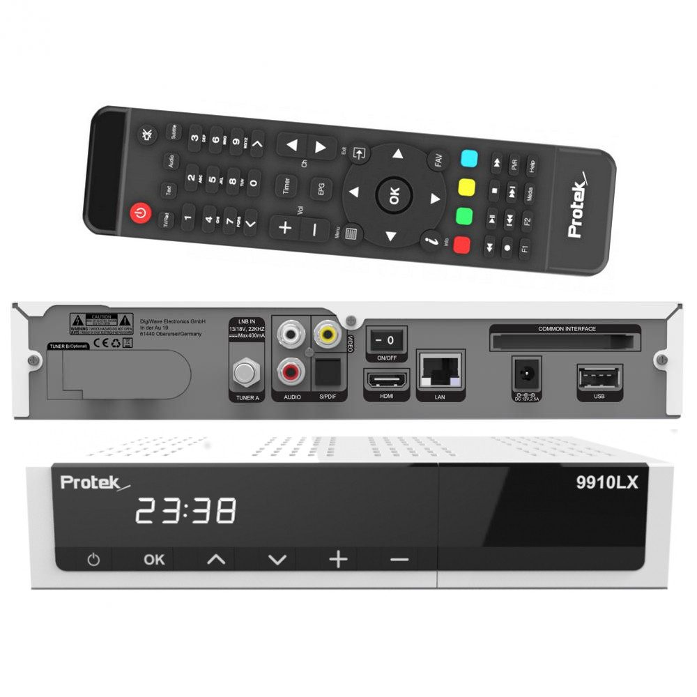 Protek Protek 9910 LX HD E2 Linux HDTV Receiver mit 1x Sat Tuner (2.Tuner Satellitenreceiver