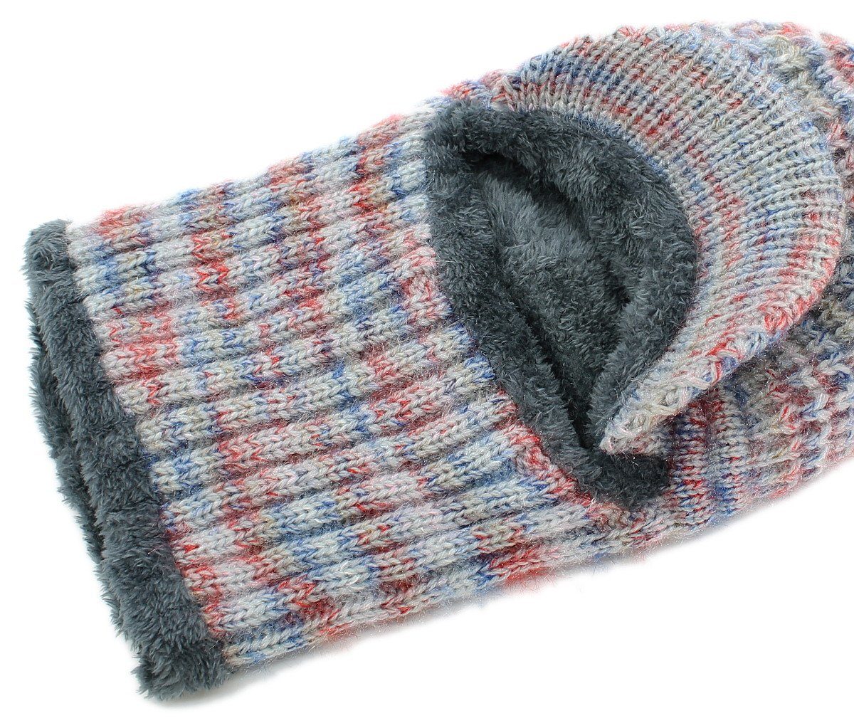 dy_mode Skimütze Damen Sturmhaube Thermo Strickmütze mit Schal Skimütze Gef günstig online kaufen