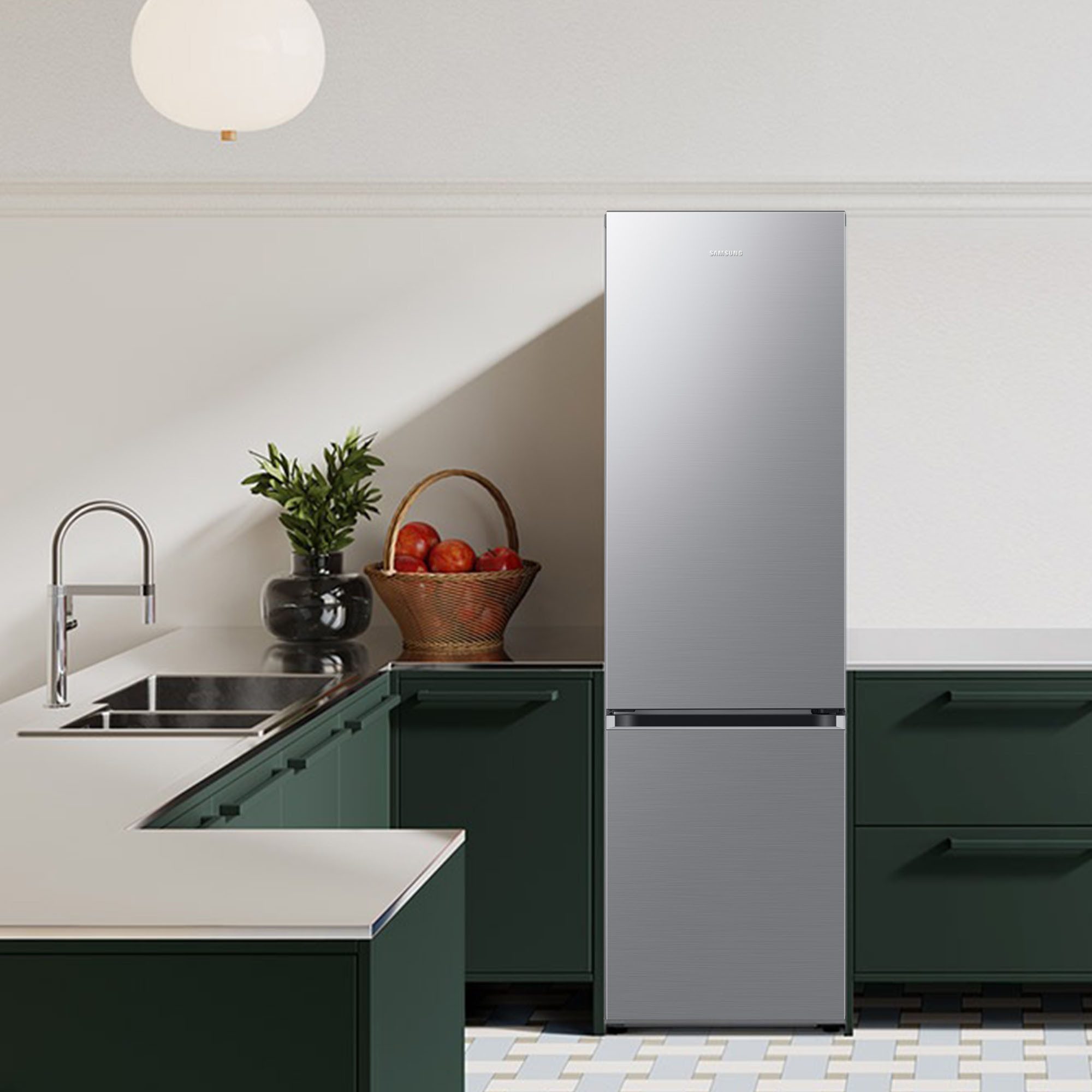 Samsung Kühl-/Gefrierkombination 7300A Serie RB38C607AS9, 203 cm hoch, 59,5 cm breit, No Frost+, SpaceMax, Wifi & AI Energy Mode