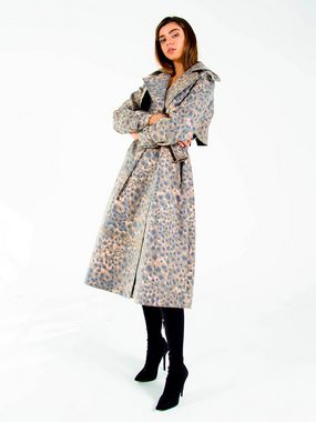 RUA & RUA Trenchcoat mit Leo-Print aus Baumwolle für Damen (1-tlg)