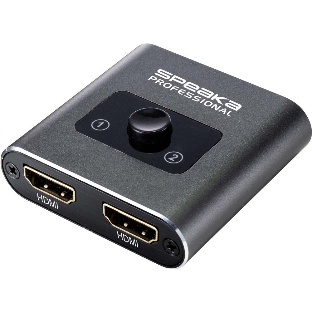 SpeaKa Professional SpeaKa Professional SP-BDS-120 1+2 Port HDMI-Switch UHD 4K @ 60 Hz Netzwerk-Adapter