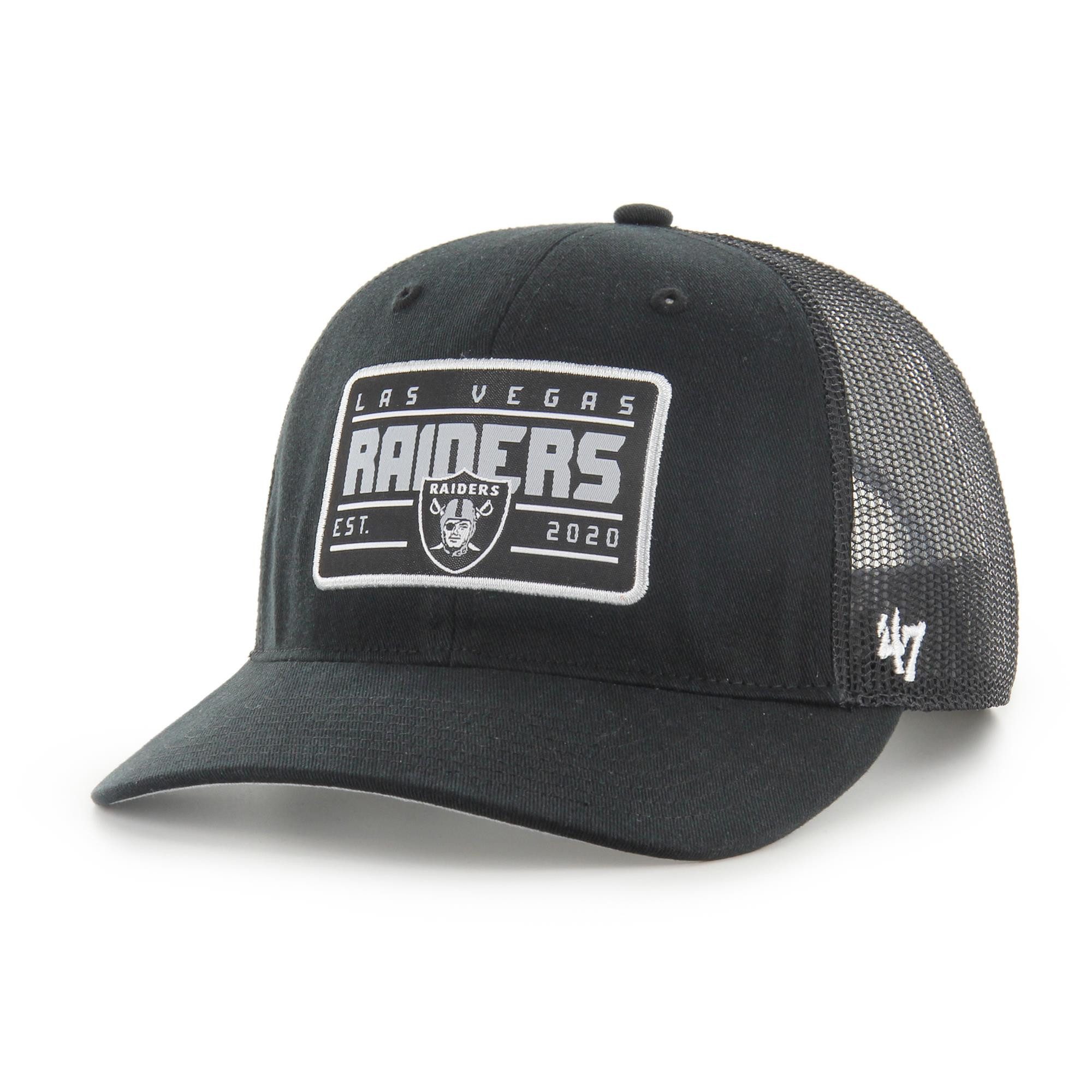 '47 Brand Trucker Cap '47 Brand NFL Cap LAS VEGAS RAIDERS '47 Hardline Trucker RF Black (Basecap, Basecap, Meshcap, Trucker Kappe) Schirmunterseite Grau