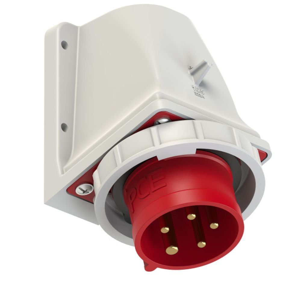 PCE PCE CEE-Wandgerätestecker 16A 5p 6h IP67 Elektro-Kabel, CEE-Wandgerätestecker 16A 5p 6h IP67