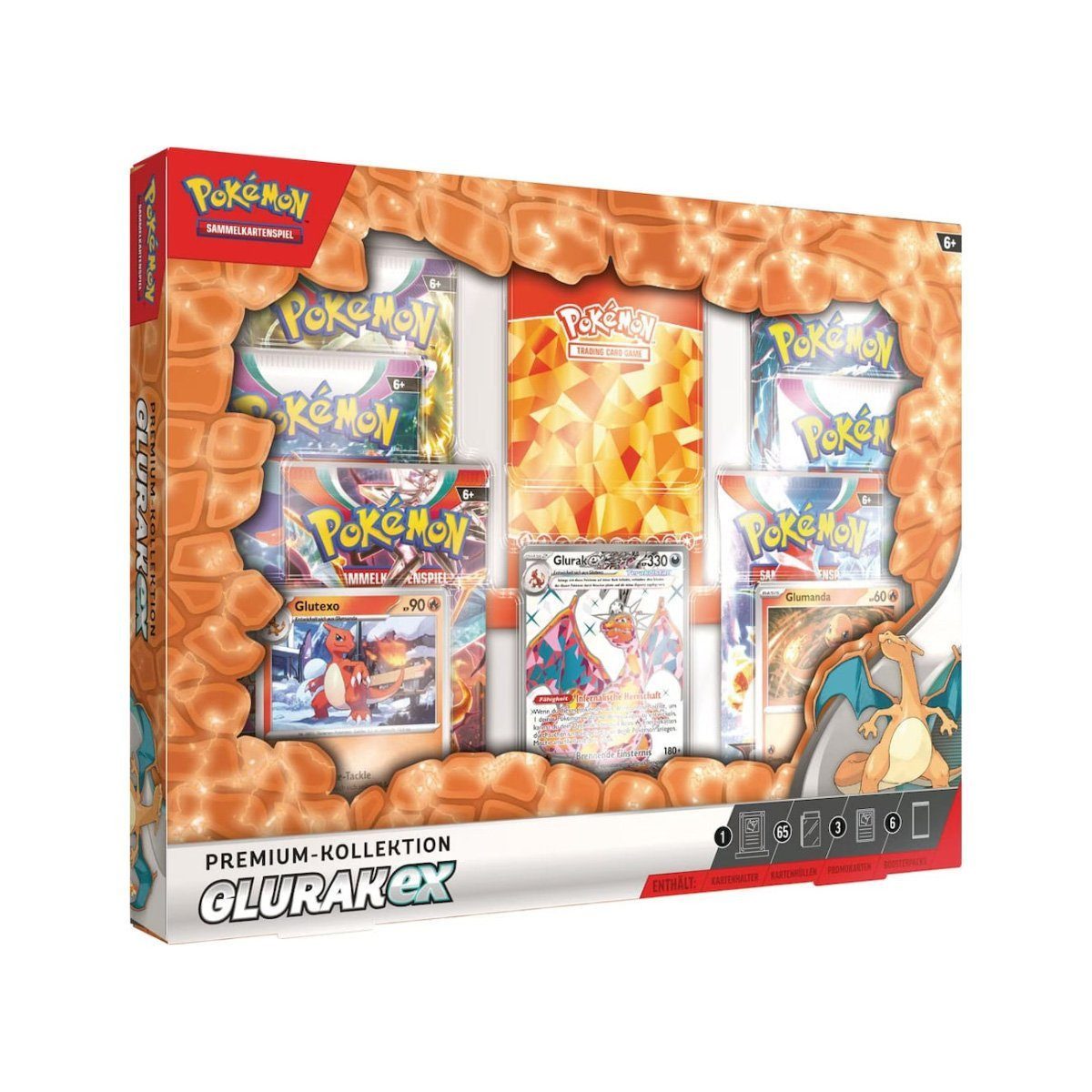 The Pokémon Company International Sammelkarte Sammelkarte Pokemon - Glurak EX Premium Kollektion - Deutsch, Pokemon Premium Kollektion Box
