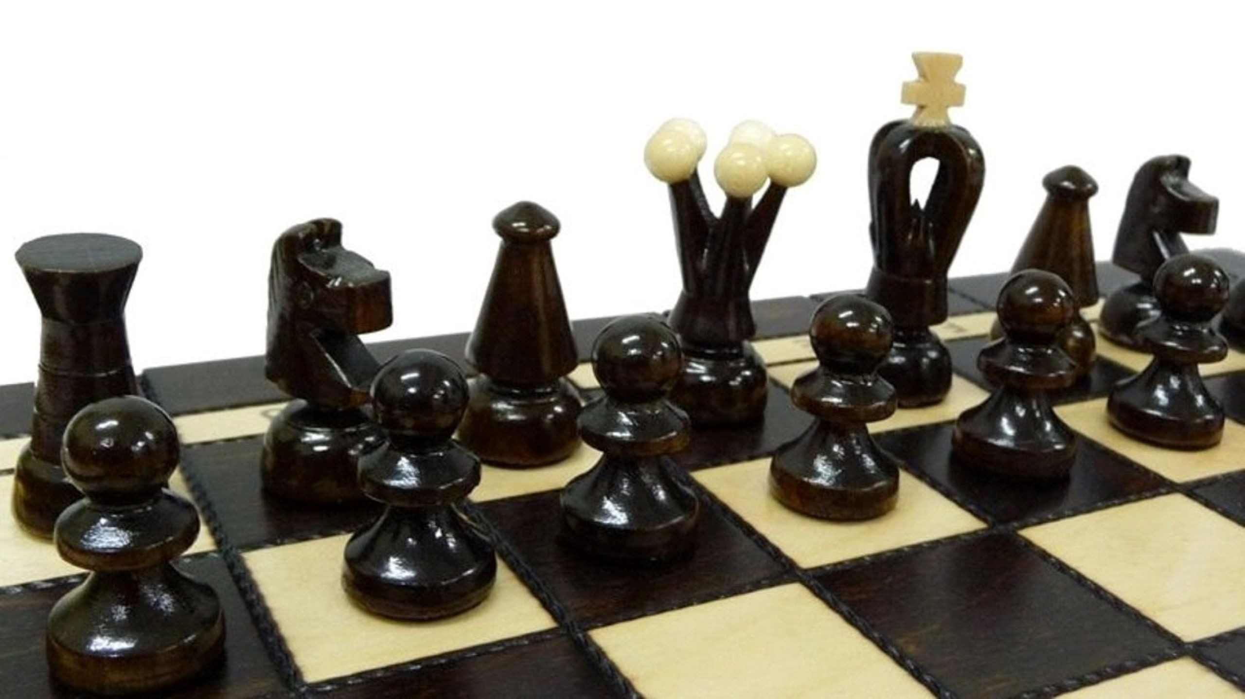 Holzprodukte Spiel Schach Schachspiel + Dame 35 x 35 cm SET Holz NEU