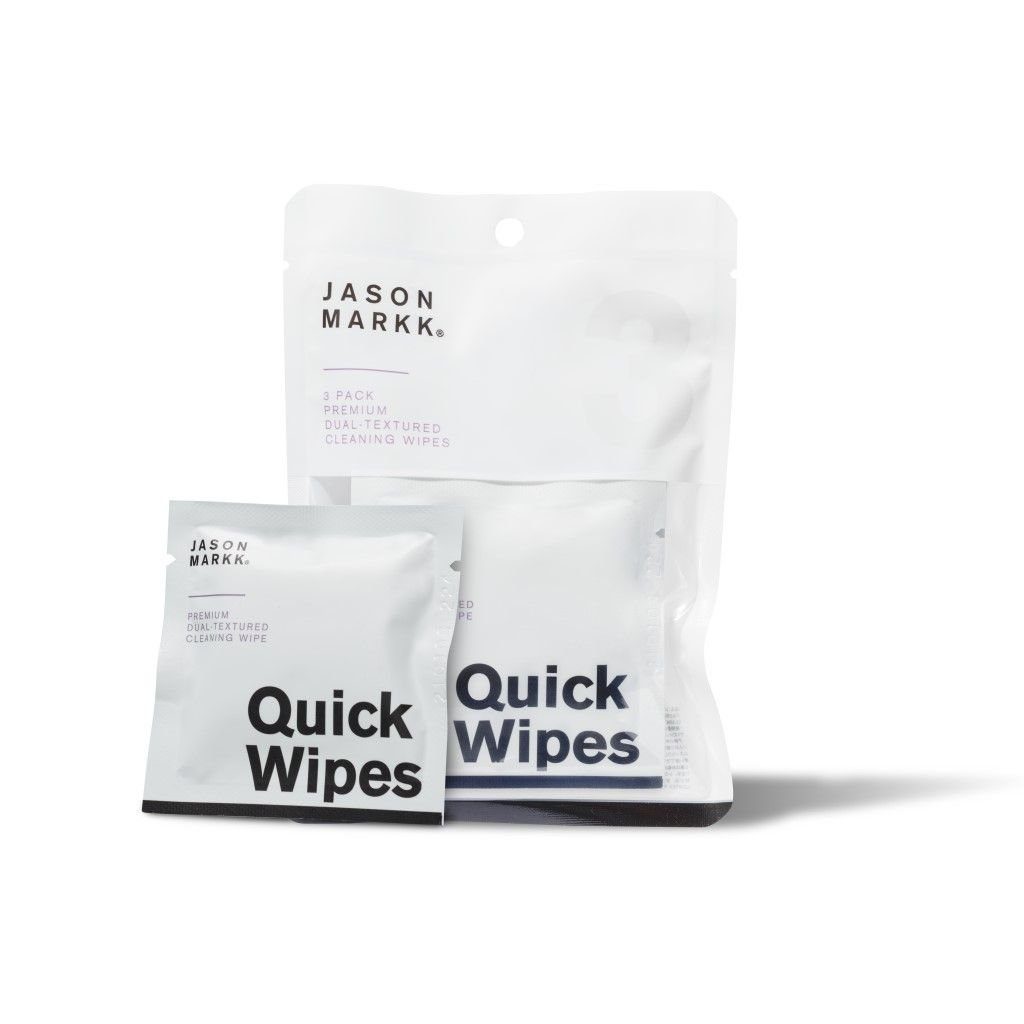 Jason Markk Schuhputzbürste Quick Wipes 3er Pack - Feuchte Reinigungstücher speziell für Sneaker, (3-tlg)