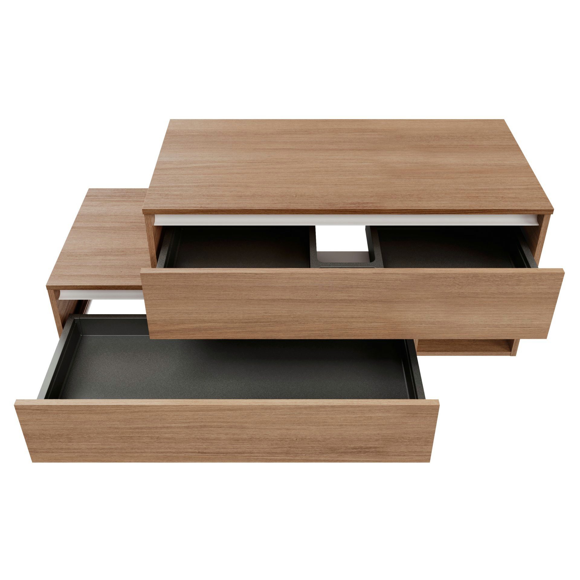FACKELMANN Waschbeckenunterschrank VITA L-Waschtisch-Unterschrank mit Adeckplatte