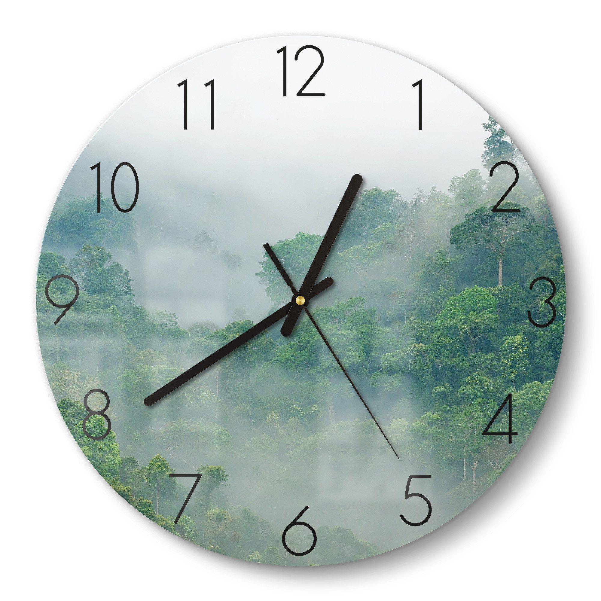 DEQORI Wanduhr 'Thailands Mystik' (Glas Glasuhr modern Wand Uhr Design Küchenuhr)
