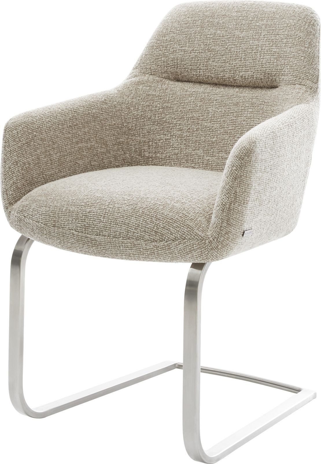DELIFE Polsterstuhl Pejo-Flex, Freischwinger flach Edelstahl günstig online kaufen