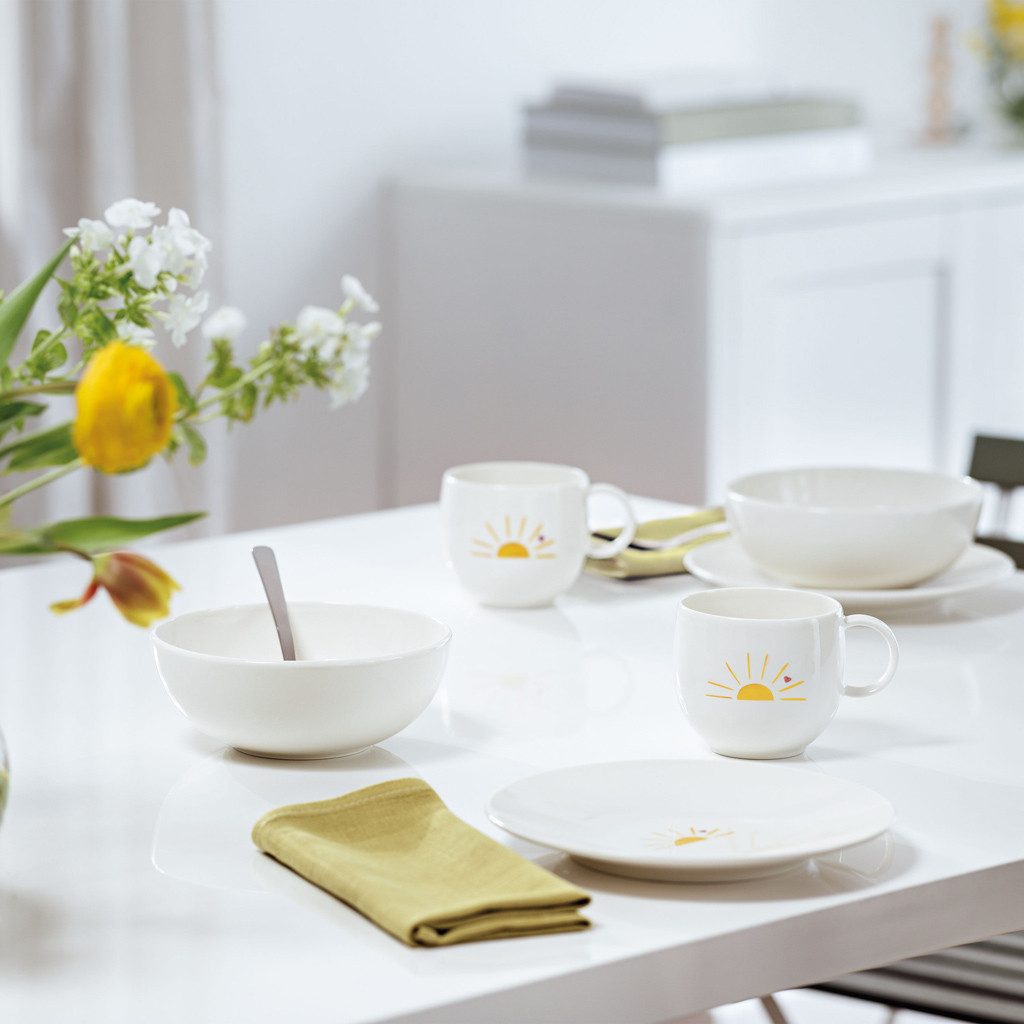 like. by Villeroy & Boch Frühstücksteller With Love Frühstücksteller Hello Sunshine 21 cm ø, (1 St), Premium Porcelain, mikrow.- & spülm.sicher, Made in Germany
