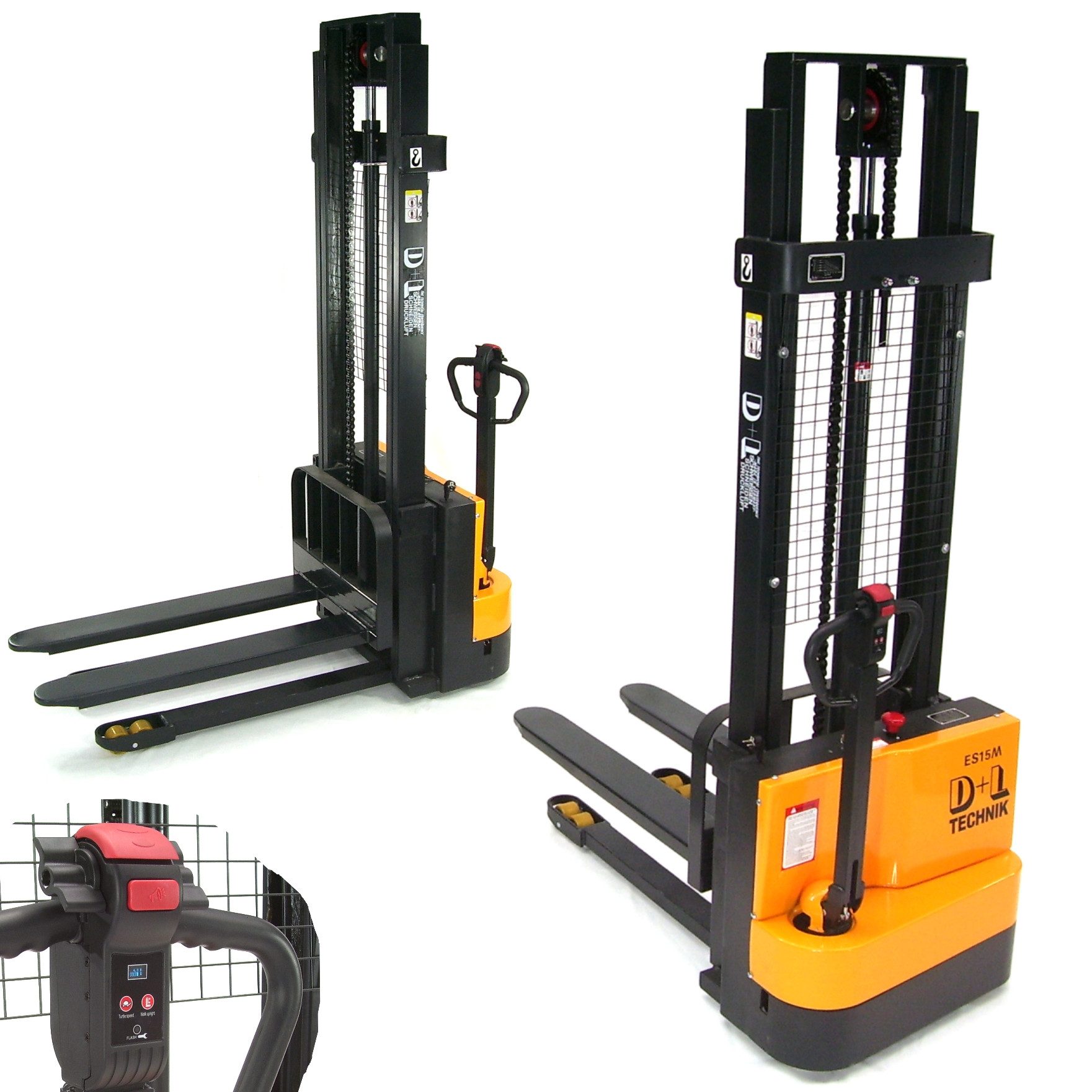 Apex Gabelhubwagen Elektro Hochhubwagen 1.5t Hubwagen 3,3m 48V Li-Ion Akku 57128