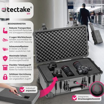 tectake Kameratasche Transportkoffer rollbar mit Teleskopgriff, abschließbar