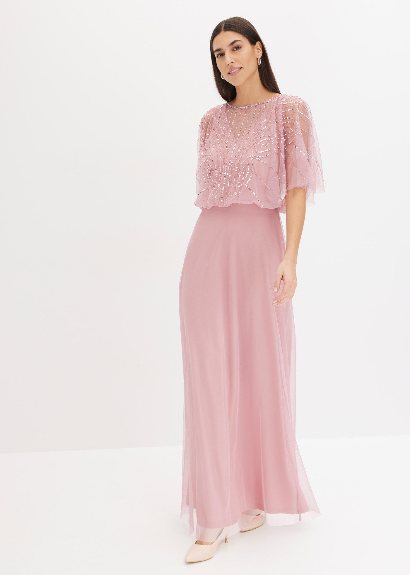 bonprix Maxikleid für Abiball, Festtage und Hochzeiten, aus feinem Tüll günstig online kaufen