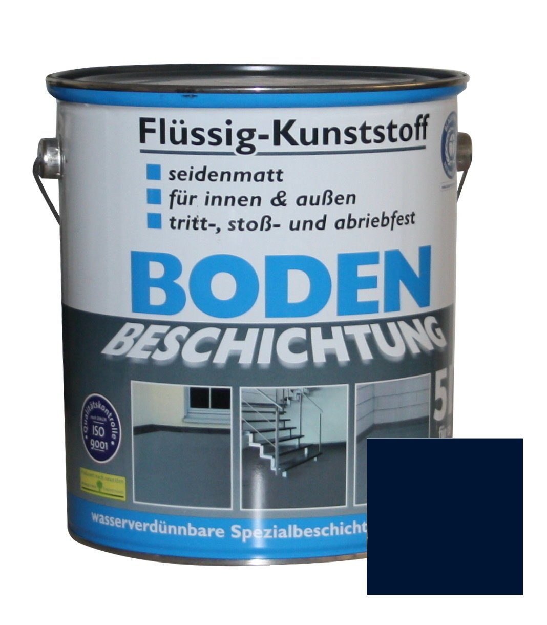 Wilckens Farben Bodenversiegelung, Flüssig-Kunststoff 5 L Bodenbeschichtung Stahlblau RAL 5011