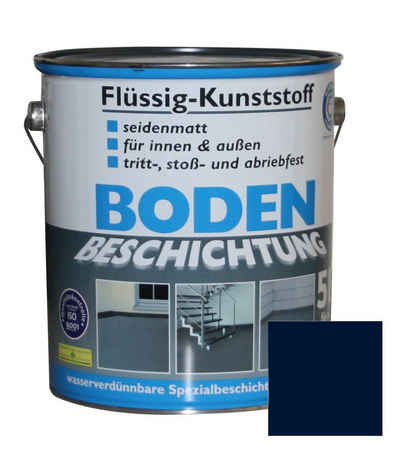 Wilckens Farben Bodenversiegelung, Flüssig-Kunststoff 5 L Bodenbeschichtung Stahlblau RAL 5011