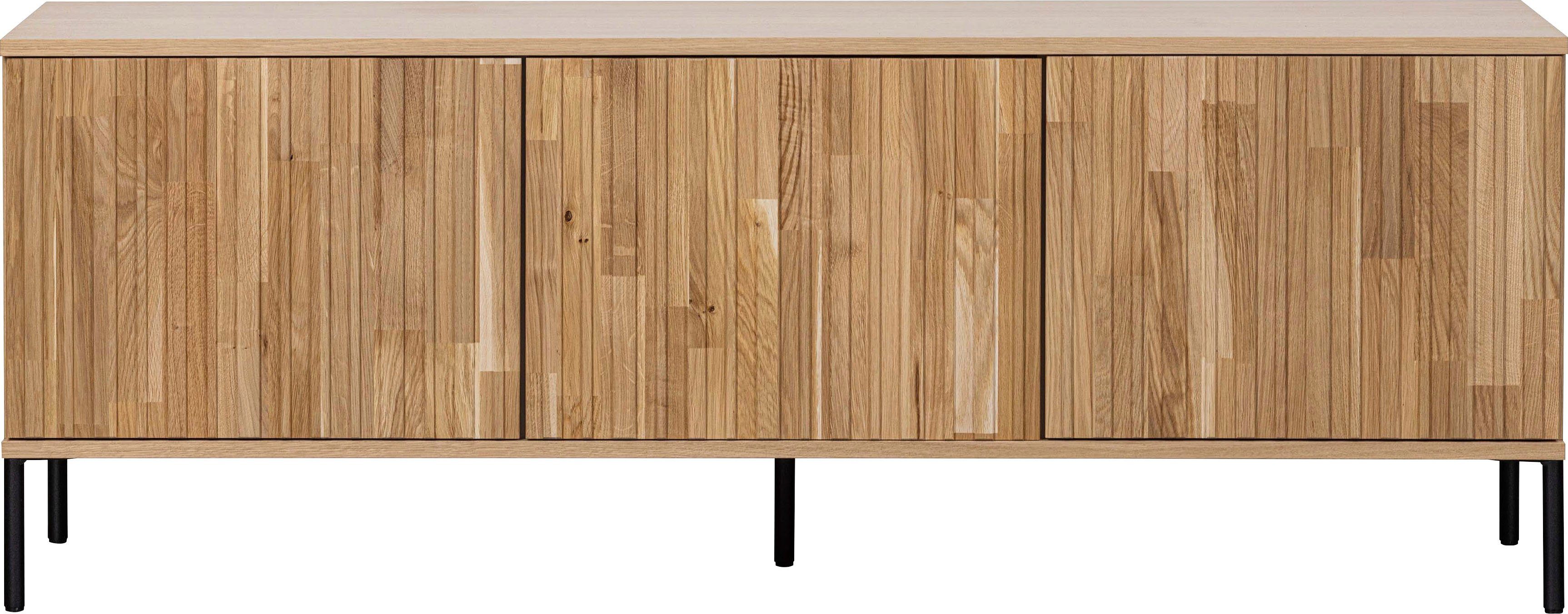 WOOOD Sideboard New Gravure, TV-Kommode, Breite 100 cm oder 150 cm, Kommode Höhe 56 cm, mit grafischen Relieftüren, viel Stauraum