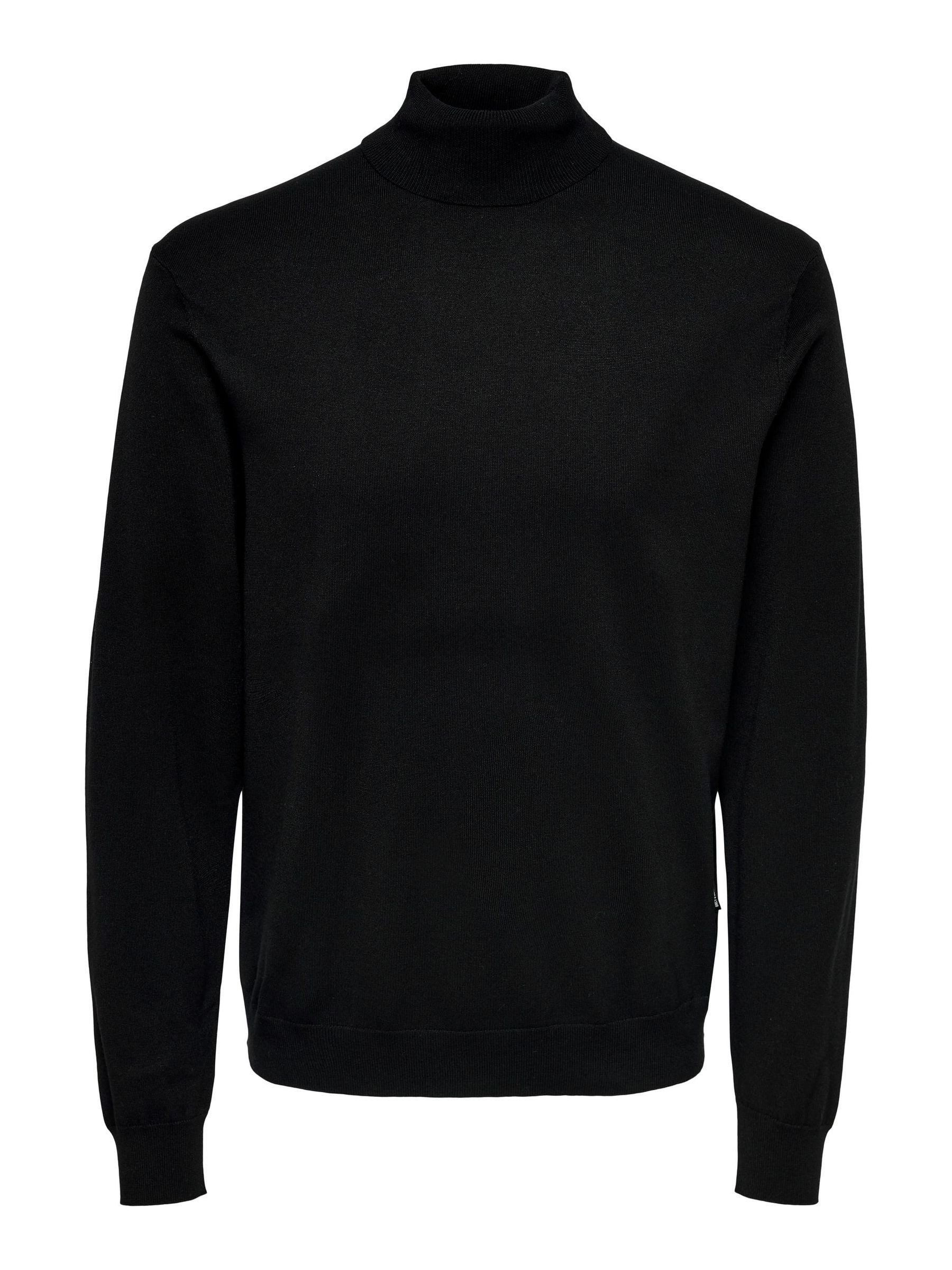 ONLY & SONS Strickpullover Polo Langarm Basic ONSWYLER für Viskose aus verbesserter Rohstoffbeschaffung nachhaltig Stehkragen