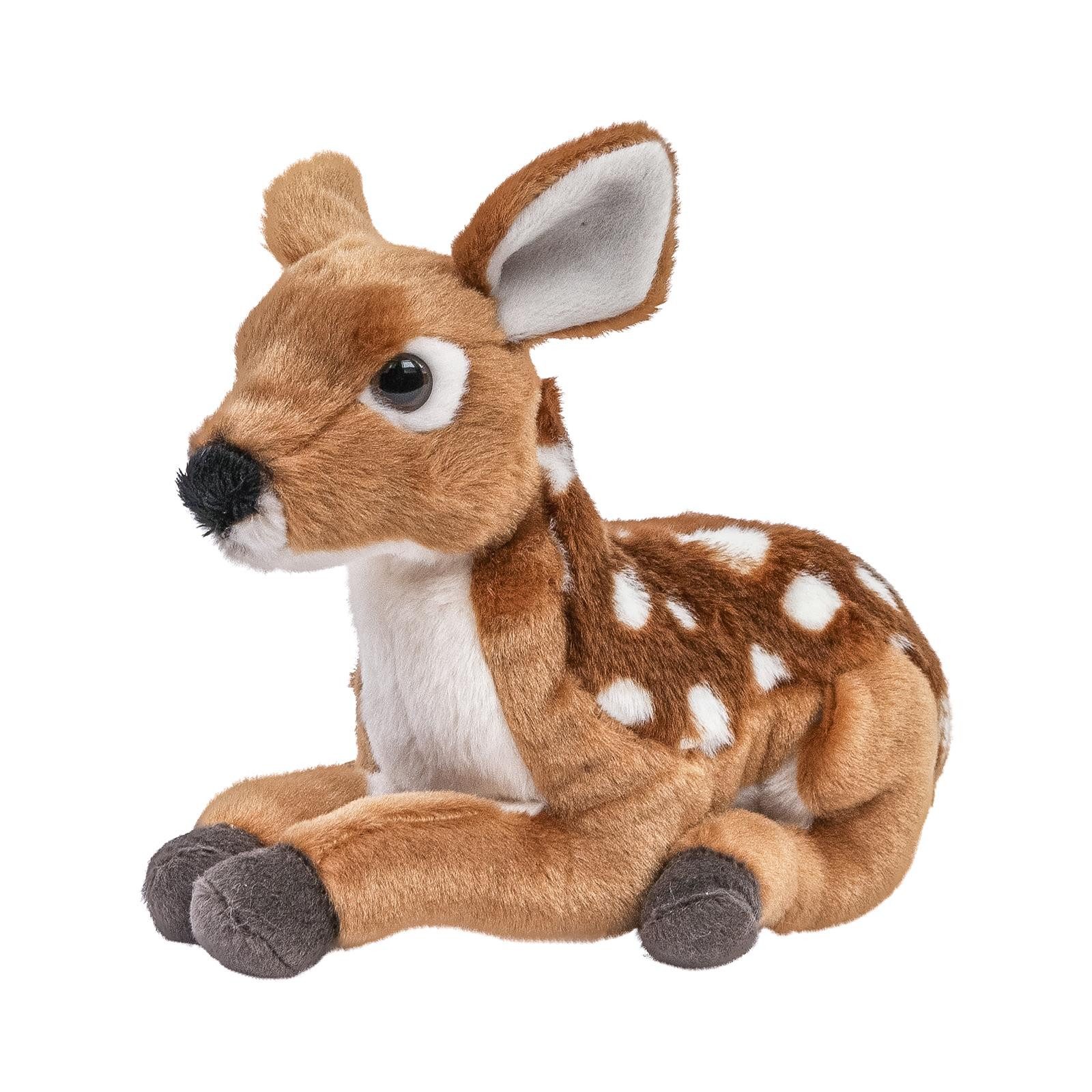 Uni-Toys Kuscheltier Rehkitz braun mit Flecken liegend 22 cm Plüschreh (Stoffreh, Plüschtier, Stofftier)