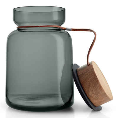 Eva Solo Vorratsglas Silhouette Rauchglas/Holz/Silikon/Leder 2 L, Glas, (1-tlg)
