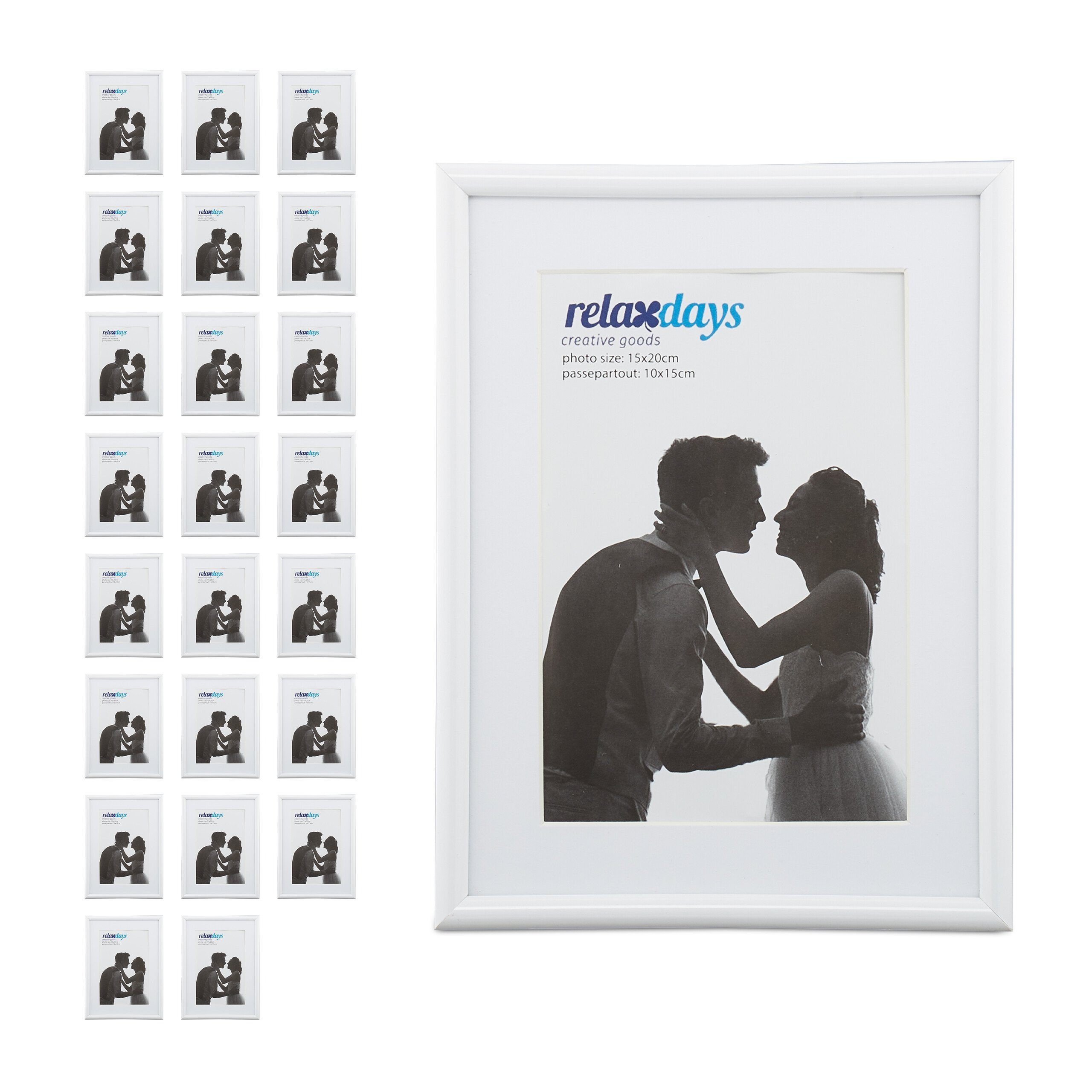 relaxdays Bilderrahmen 24 x Bilderrahmen 15 günstig online kaufen