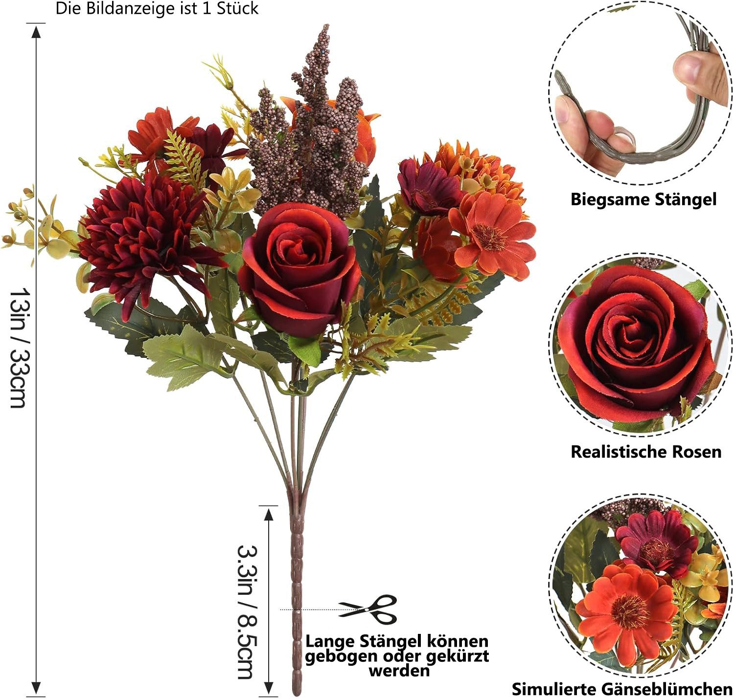 Kunstblumenstrauß Künstliche Blumen Kunstblumen Wie Echt Künstlich Blumenst günstig online kaufen