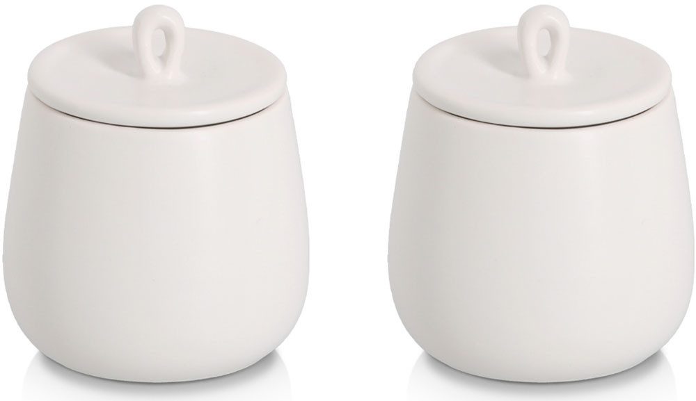 Zeller Present Gewürzbehälter Gewürzdose, 2-tlg., Keramik, (Set, 2-tlg), schützt vor Feuchtigkeit, 220 ml
