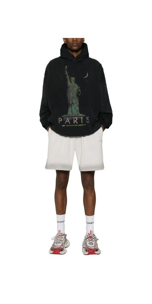Balenciaga Rundhalspullover Balenciaga Paris Liberty distressed günstig online kaufen