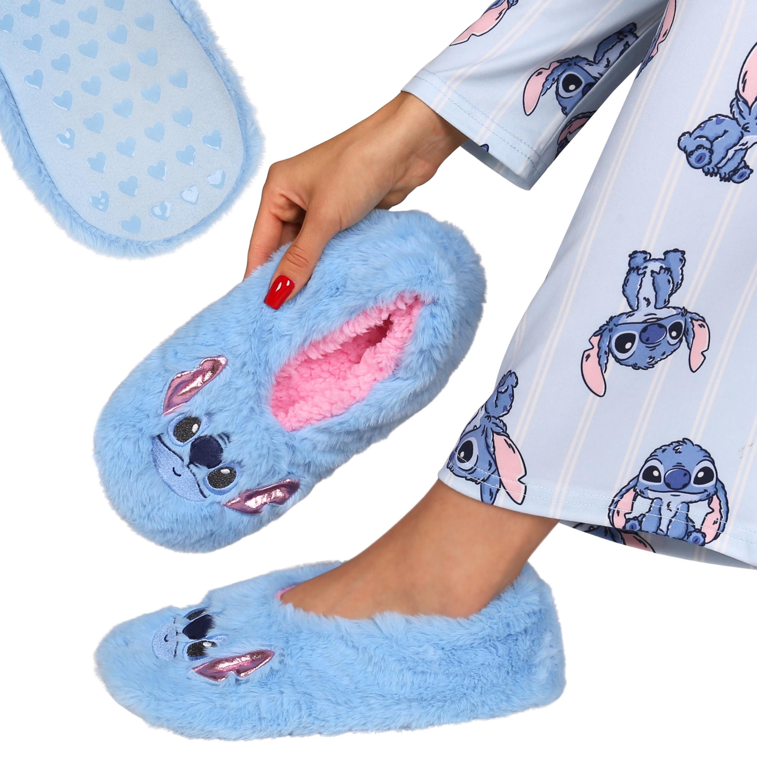 Disney DISNEY Stitch Mädchen Hausschuhe, warm, rutschfest, Hineinschlüpfen Plüsch Hausschuhe