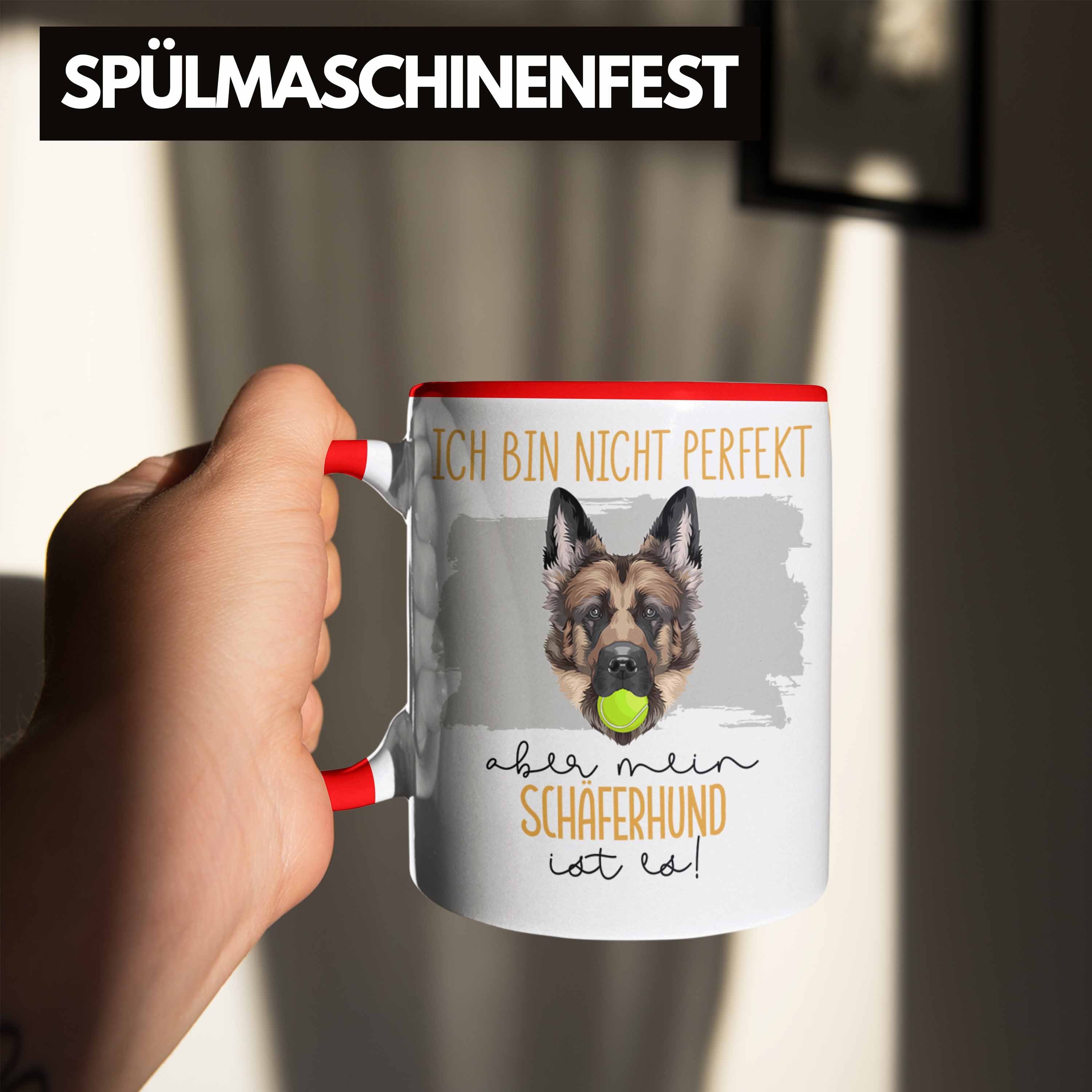 Besitzer Schäferhund Tasse Spruch Rot Besit Trendation Lustiger Geschenk Geschenkidee Tasse