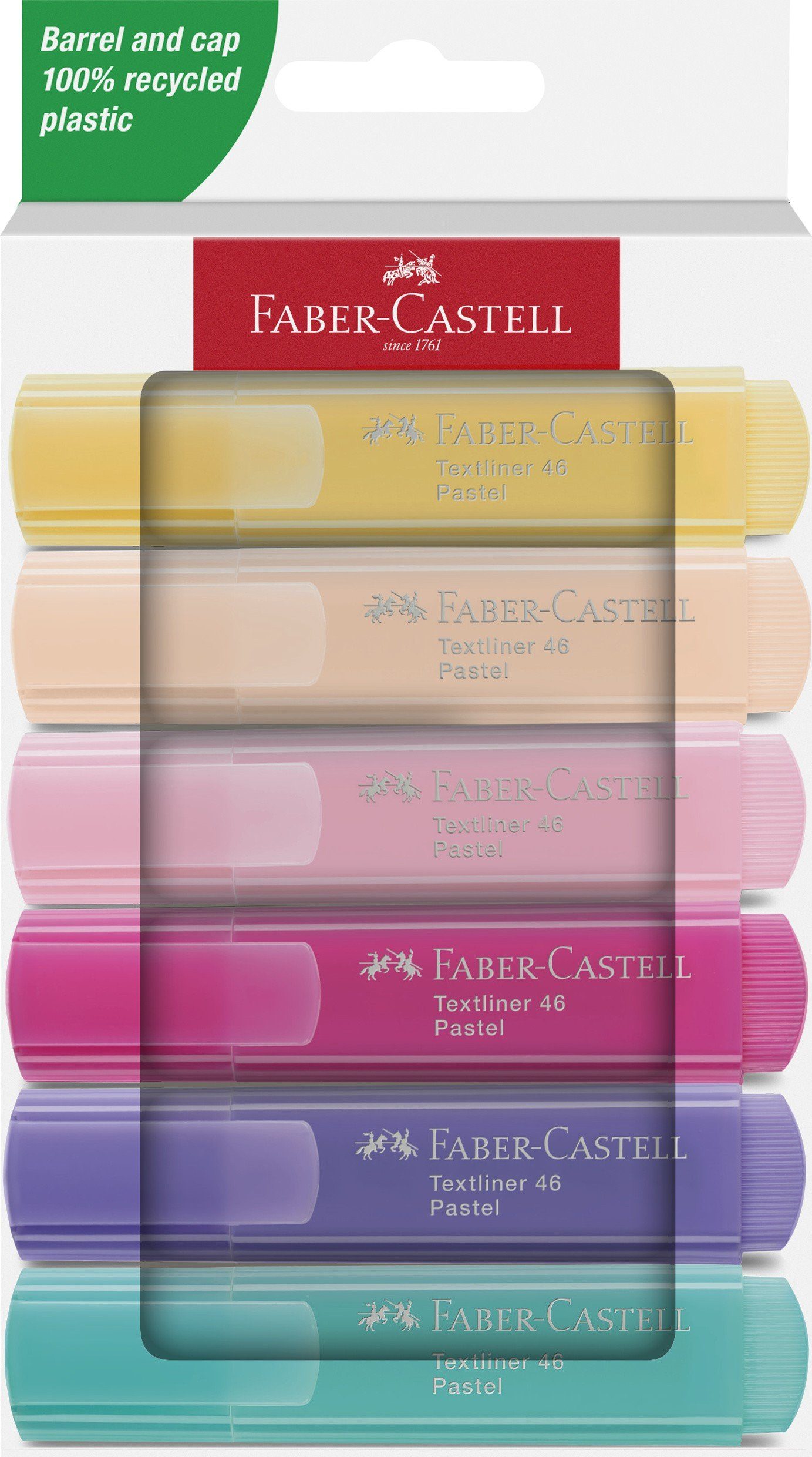 Faber-Castell Marker Faber-Castell Textmarker TL 46 Pastell 6er Set