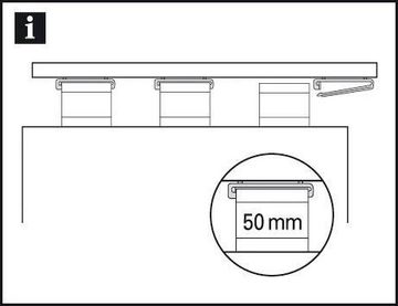 Klick-Gleiter Schlaufenleiter, GARDINIA, (10-St), Serie Flächenvorhang-Technik Atlanta 3-läufig