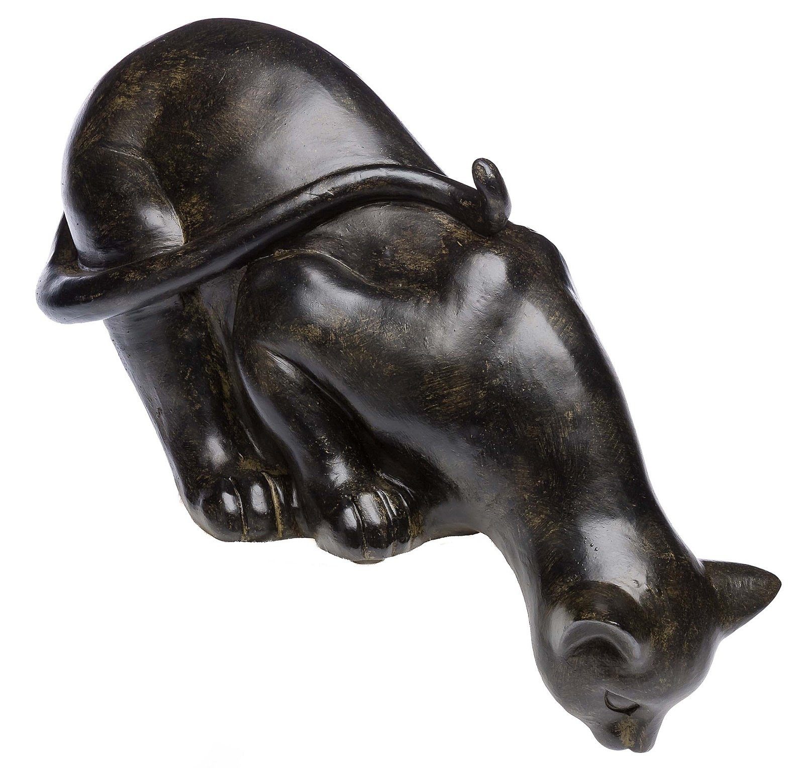 Aubaho Dekofigur Nostalgie Skulptur Katze antik sculpture Garten Stil Haus Figur cat Yo