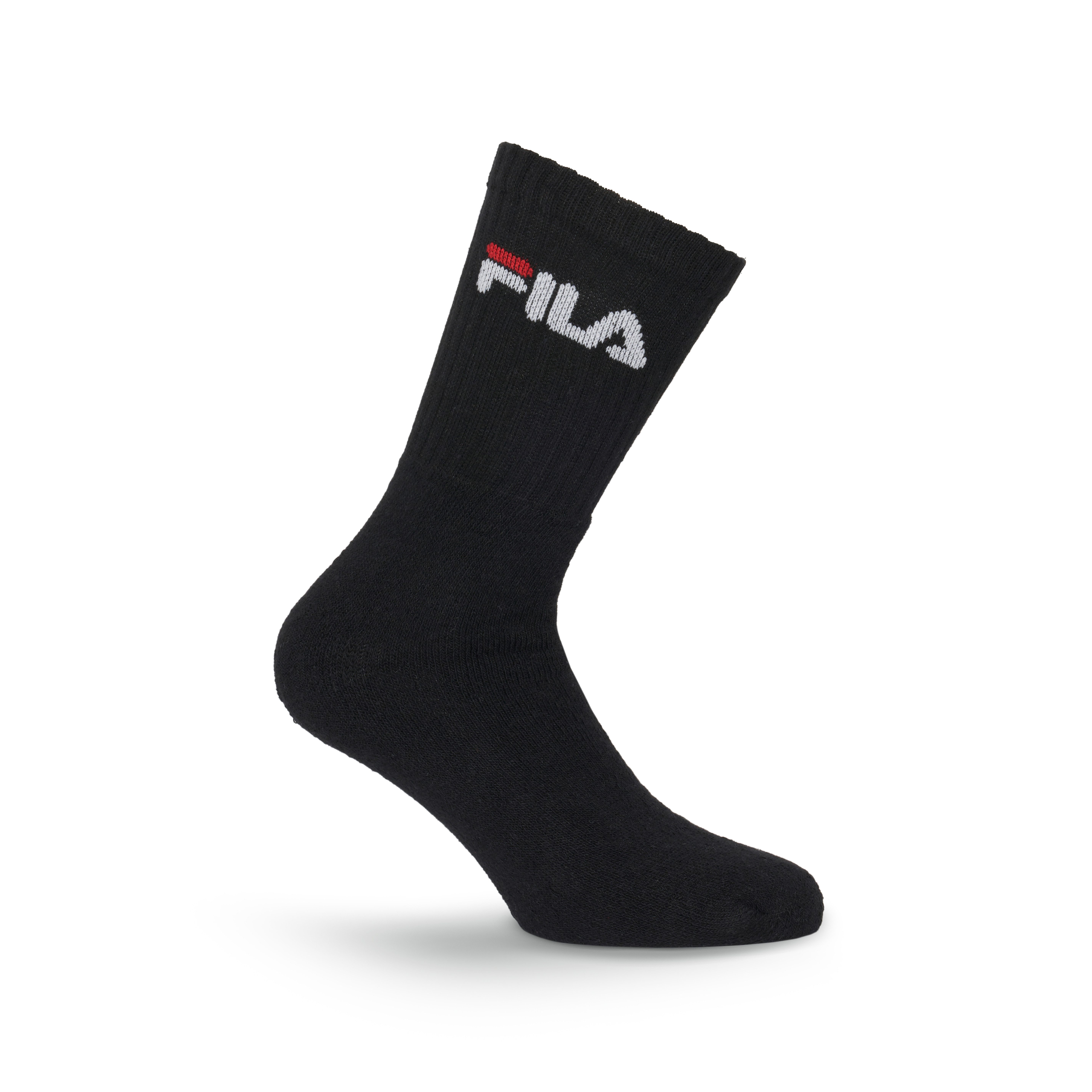 Fila Tennissocken UNISEX CREW TENNIS FULL TERRY SOCKS (3-Paar) mit verstärkten Belastungszonen