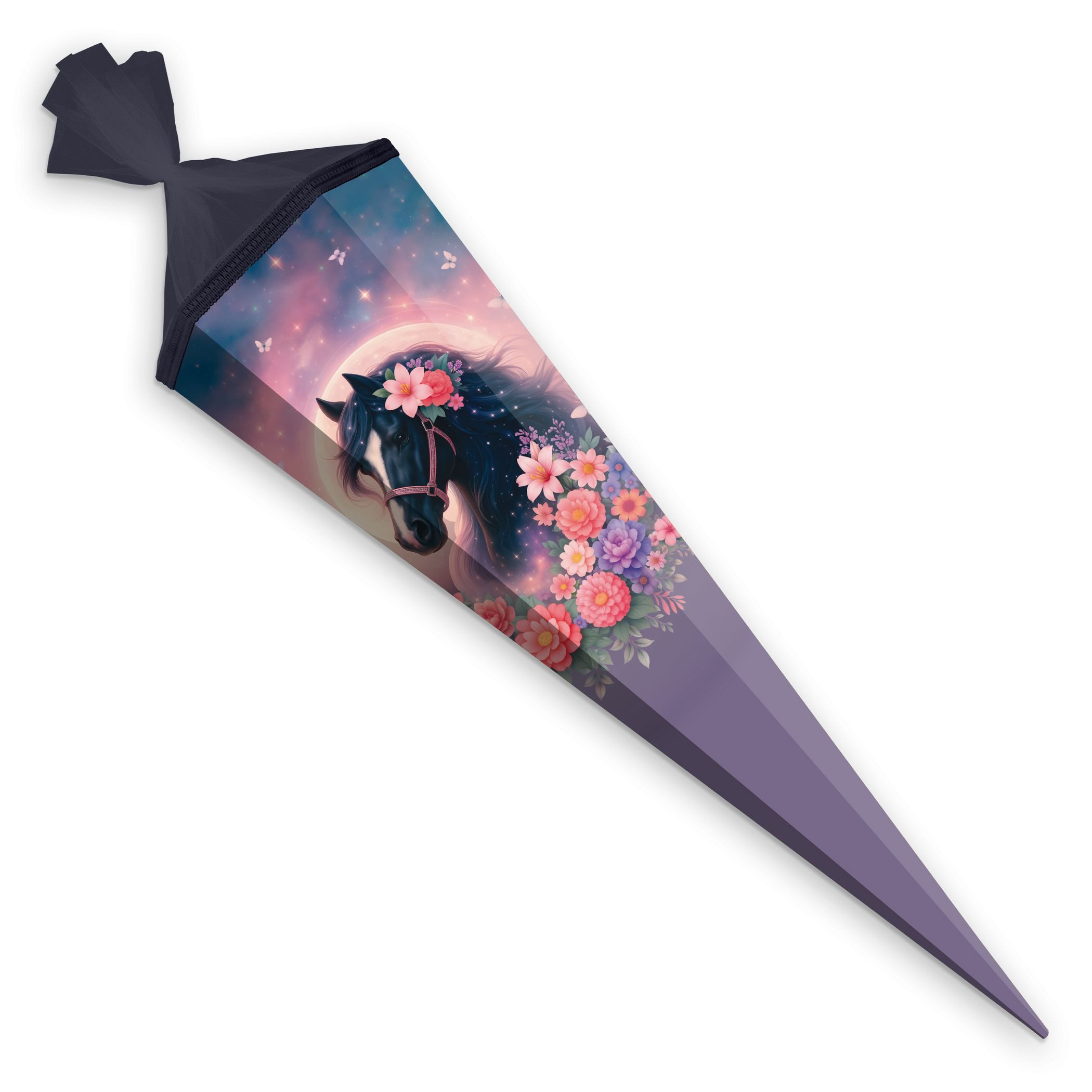 itenga Schultüte ITENGA Schultüte 85cm eckig Motiv Pferd BELLA Zuckertüte Tüllverschlus