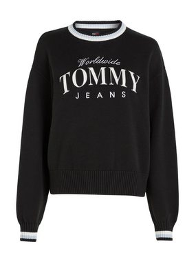 Tommy Jeans Strickpullover TJW VARSITY SWEATER mit Logoschriftzug