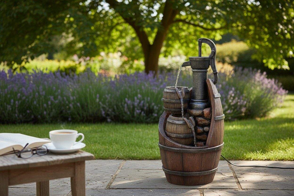 Smart Garden Wasserfall Solar-Wasserbrunnen Whisky Barrels, (1 tlg)